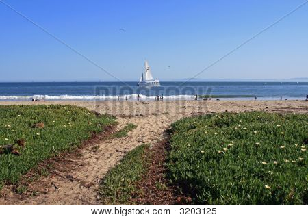 Path To The Beach In Santa Barbara, California