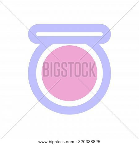 Flat Pink Purple Beauty Makeup Product Icon, Elegant Morandi Color Cosmetic Item, Fashion Accessorie