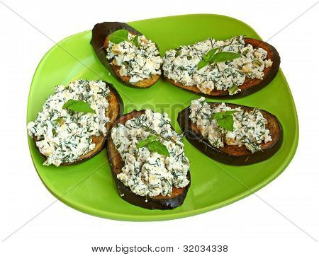 Uovo-piante al forno con ricotta