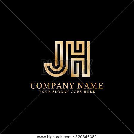 Jh Monogram Logo Inspirations, Letters Logo Template,clean And Creative Designs