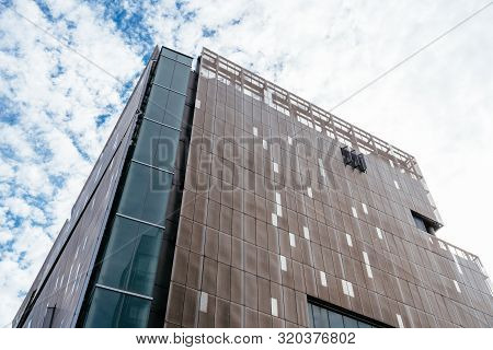 New York City, Usa - June 20, 2018: Low Angle View Of Cooper Square Building In New York. It Was Des