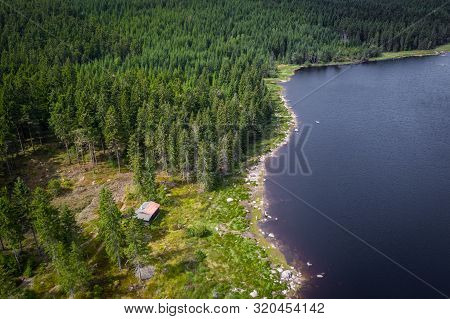 The Bedrichov Dam Reservoir Was Built In 1902-1905 On The Black Neisse River At The Instigation Of T