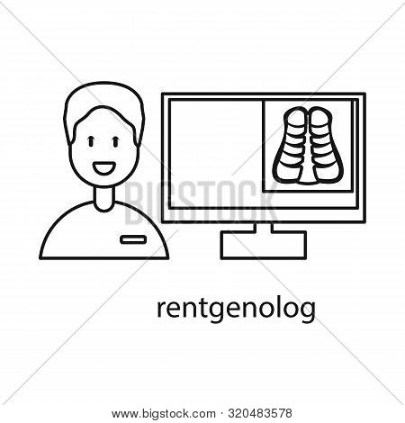 Isolated Object Of Roentgenology And Physician Logo. Collection Of Roentgenology And Diagnosis Stock