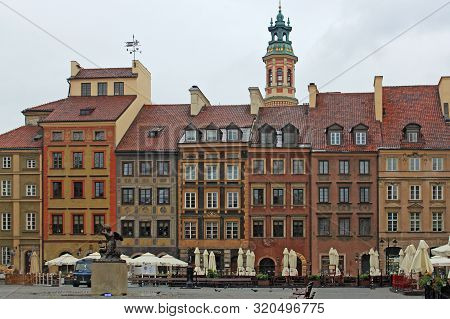 Warsaw, Poland - May 12, 2012: View Of The Warsaw Old Town Market Place (rynek Starego Miasta). Is T