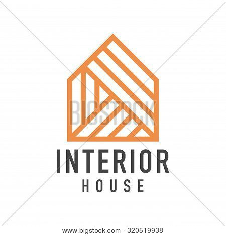 Interior Home Decoration Logo - Vector Illustration On A Light Background
