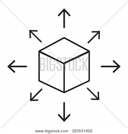 Distribution Icon On White Background. Flat Style. Distribution Box Icon For Your Web Site Design, L