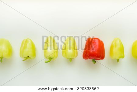 Red Pepper With Green Peppers