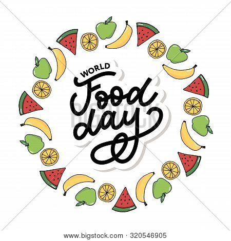 World Food Day Vector Illustration. Suitable For Greeting Card, Poster And Banner.