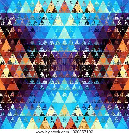 Seamless Vector Pattern Background Of A Triangles.