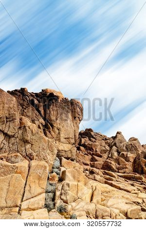Rock Formation Against Sky In Sillon De Talbert Area