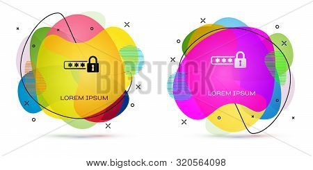 Color Password Protection And Safety Access Icon Isolated On White Background. Lock Icon. Security, 