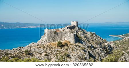 Starigrad Fortress On The Rock In Omis Croatia