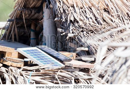 Small Solar Panels On A Large Roof In Madagascar