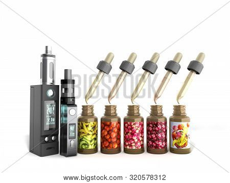 Electronic Cigaretts Device To Smokeless Smoking 3d Render On White