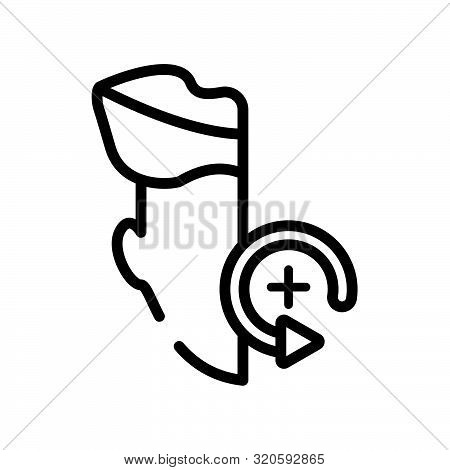 deformity outline vector icon on white background