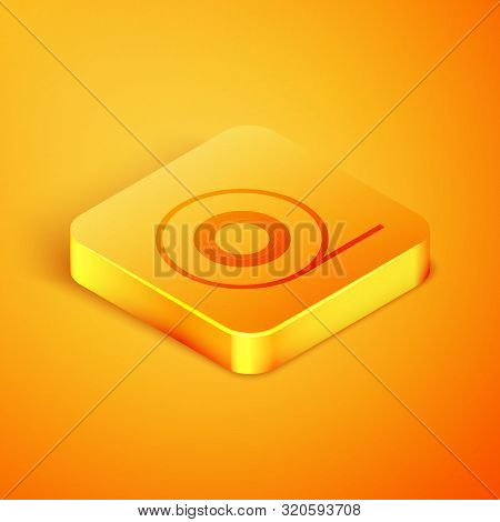 Isometric Line Scotch Icon Isolated On Orange Background. Roll Of Adhesive Tape For Work And Repair.