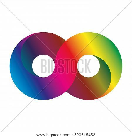 Infinity Symbol Icon, Aka Lemniscate, Looks Like Sideways Number Eight. Mathematic Symbol Representi
