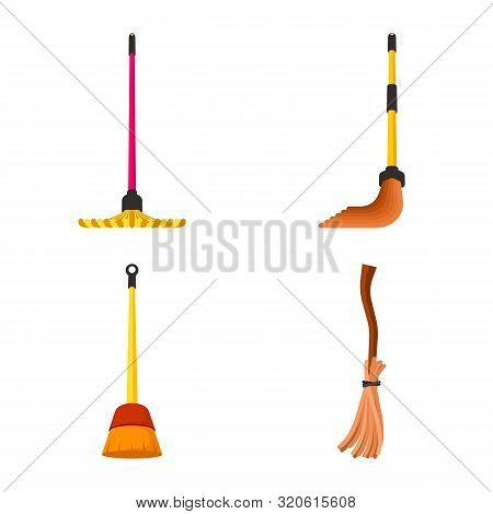 Vector Illustration Of Equipment And Housework Icon. Set Of Equipment And Clean Vector Icon For Stoc