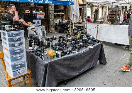 Lille,france-september 01,2019: Great Lille Braderie It Is A Traditional Annual Event On The First W
