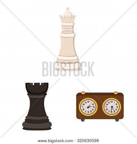 Vector Illustration Of Chess And Game Sign. Collection Of Chess And Strategy Vector Icon For Stock.