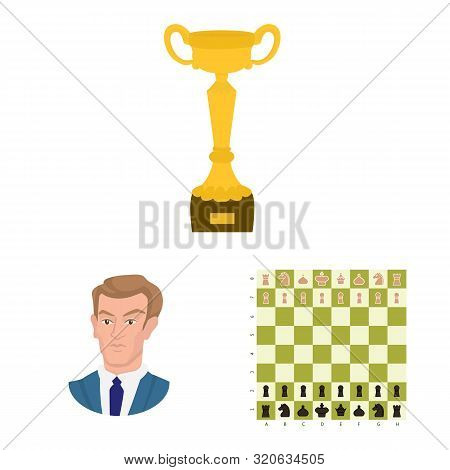 Vector Illustration Of Chess And Game Logo. Collection Of Chess And Strategy Vector Icon For Stock.