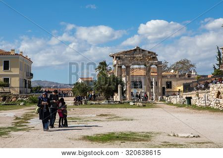 Gate Of Athena Archegetis In The Roman Agora