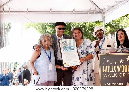 LOS ANGELES - SEP 4:  Sabrina, Li-Nie, John, and Anthony Wilson at the Jackie Wilson Star Ceremony on the Hollywood Walk of Fame on September 4, 2019 in Los Angeles, CA