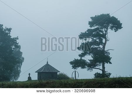 The Ancient Site Of Savkino, One Of The Famous Russian Poet Alexander Pushkin Favorite Places.