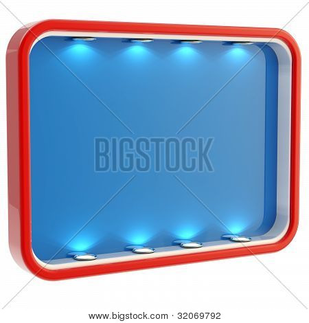 Escaparate de la cartelera al aire libre aislado