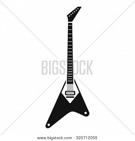 Music Guitar Icon. Simple Illustration Of Music Guitar Vector Icon For Web Design Isolated On White 