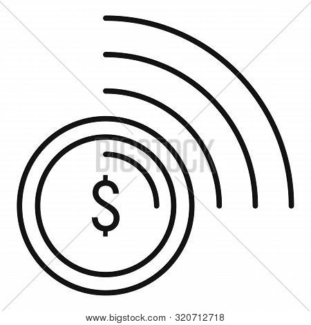 Contactless Payment Icon. Outline Contactless Payment Vector Icon For Web Design Isolated On White B