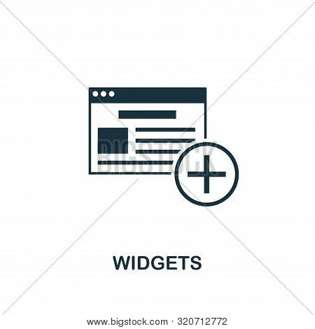 Widgets Icon. Creative Element Design From Content Icons Collection. Pixel Perfect Widgets Icon For 
