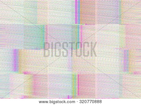 Abstract Background With Glitch Scanlines Tv Style