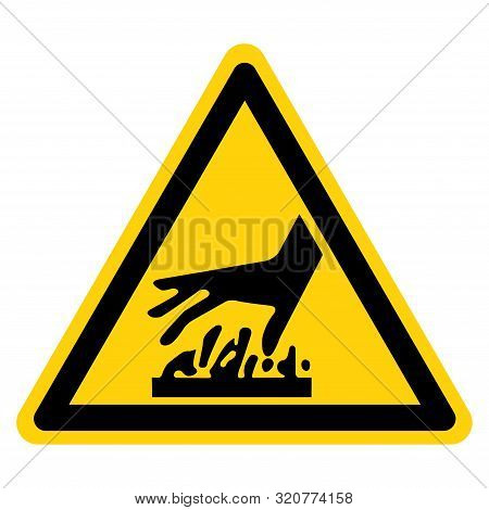Beware Hot Surface Symbol, Vector Illustration, Isolate On White Background Label. Eps10