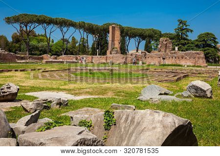 Peristyle With Octagonal Island At The Flavian Palace Also Known As The Domus Flavia On The Palatine