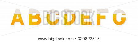 Letters A, B, C, D, E, F, G Made Of Beer, Bubbles And Foam Isolated On White. Creative Oktoberfest V