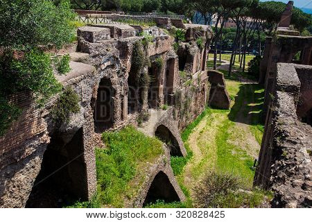 Ruins Of The Palace Of Septimius Severus Or Domus Severiana On The Palatine Hill