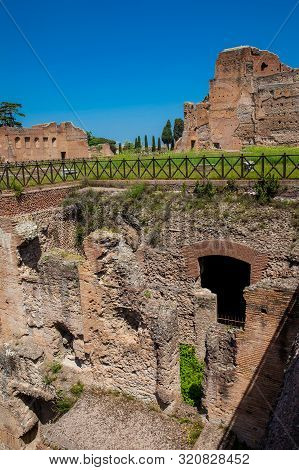 Ruins Of The Palace Of Septimius Severus Or Domus Severiana On The Palatine Hill