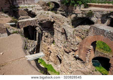 Ruins Of The Palace Of Septimius Severus Or Domus Severiana On The Palatine Hill