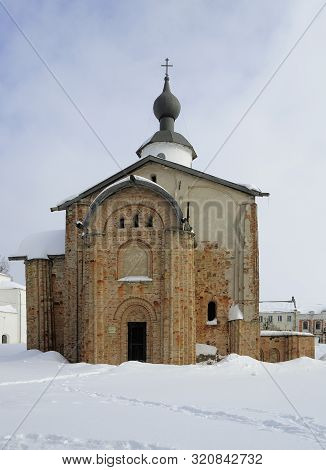The Old Church Of Paraskeva-friday On The Bargain In Early Spring. Veliky Novgorod