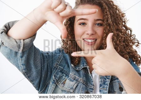 Ceative Chubby Curly-haired Freelance Female Designer Search Inspiration Pondering Next Project Hold
