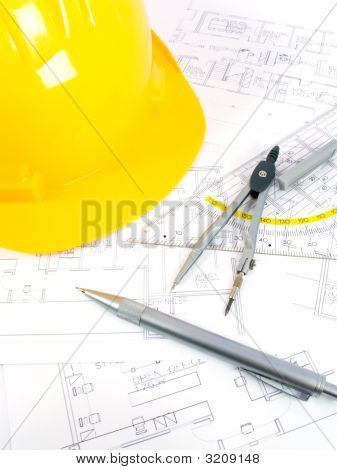 Progetti di costruzione con disegno di architetto
