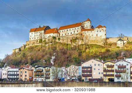 Burghausen Castle On The Hill In Burghausen, Germany