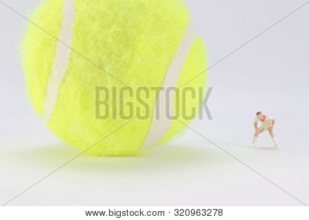 Tiny Toys Play Tennis On The Big Tennis