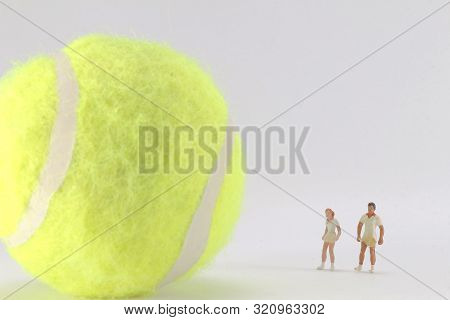 Tiny Toys Play Tennis On The Big Tennis