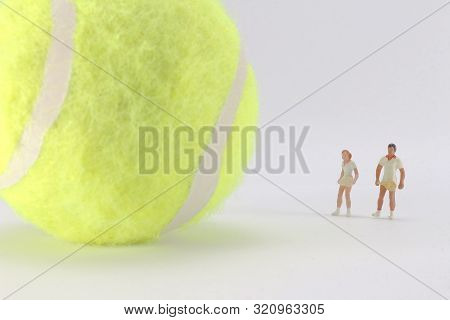 Tiny Toys Play Tennis On The Big Tennis