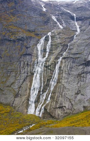 Krajina u Melkevollbreen ledovci Jostedalsbreen národní Park, Norsko