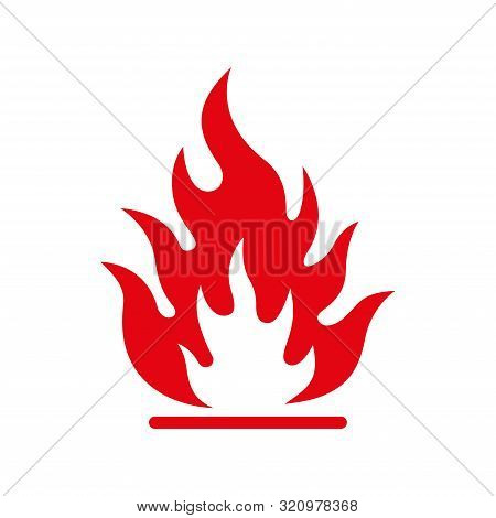Flammable Sign - Icon Vector Design Template