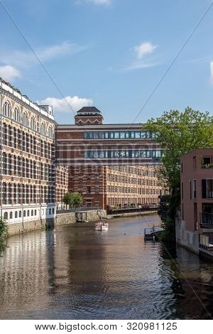 Picture From The River Elster In The Near From Karl Heine Canal.it Is A Popular Place Of Residens In