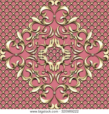 Seamless Luxury Baroque Pattern With Golden Scrolls